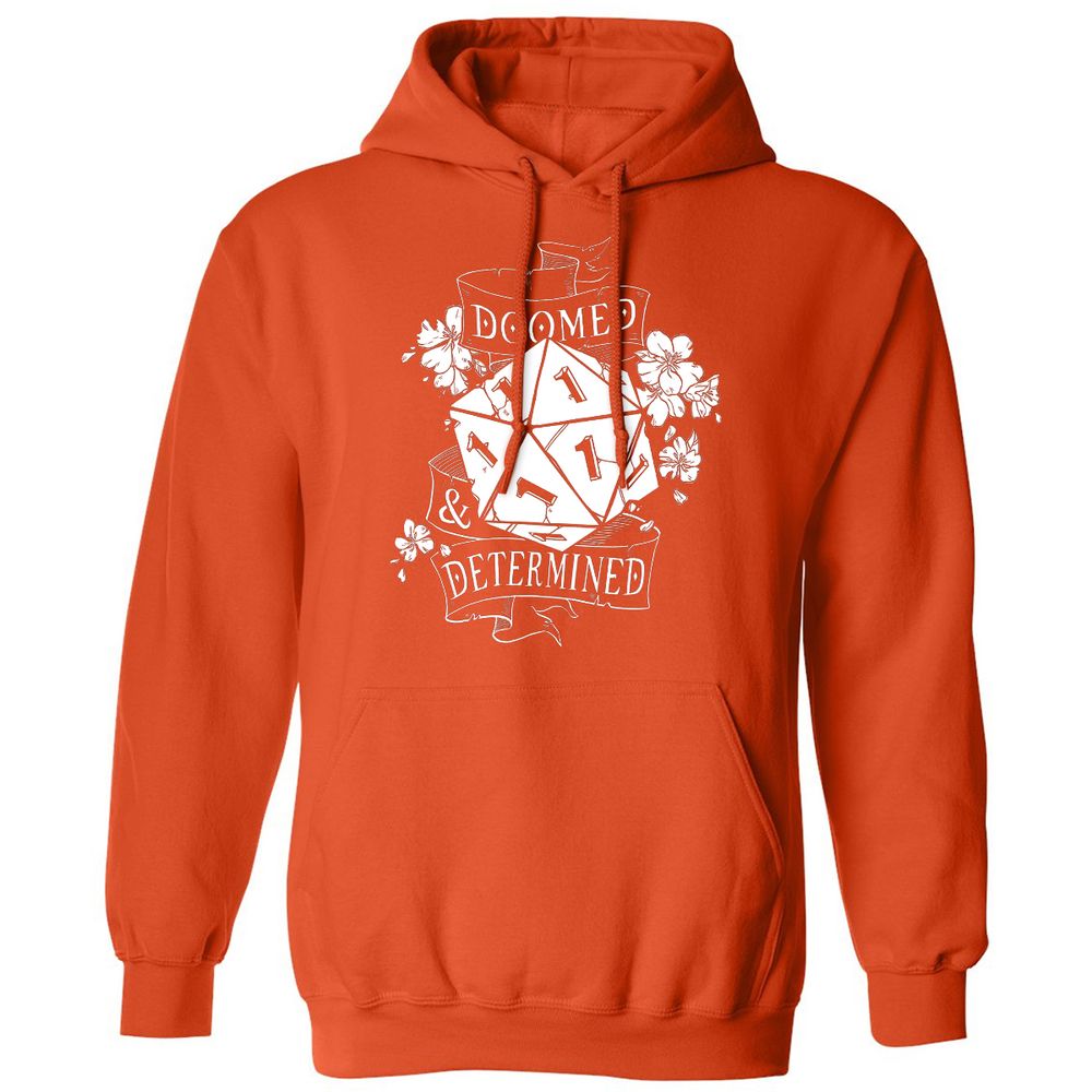 Doomed Determined Classic Unisex Hoodie - Orange - 10