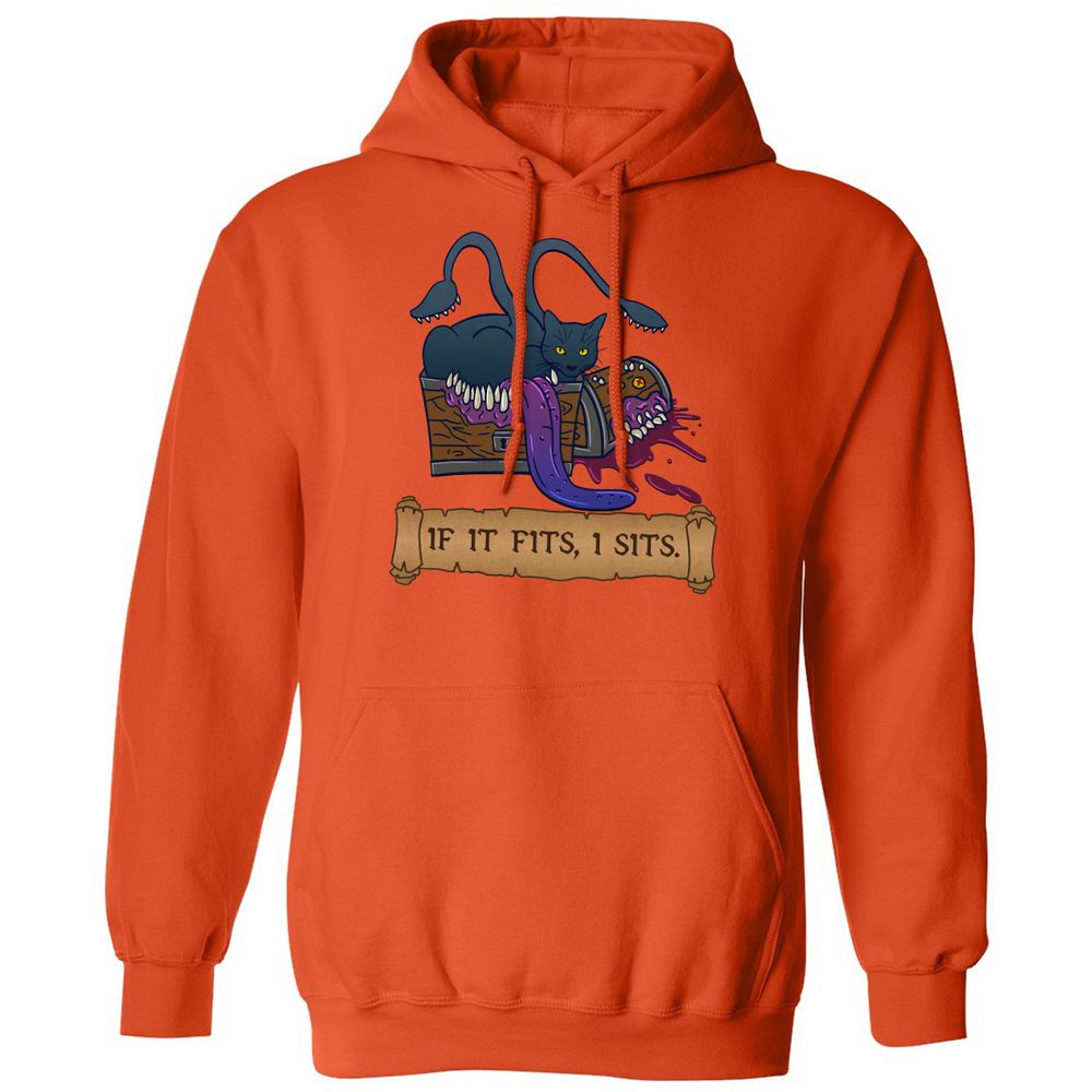 If It Fits I Sits Classic Unisex Hoodie - Orange - 10