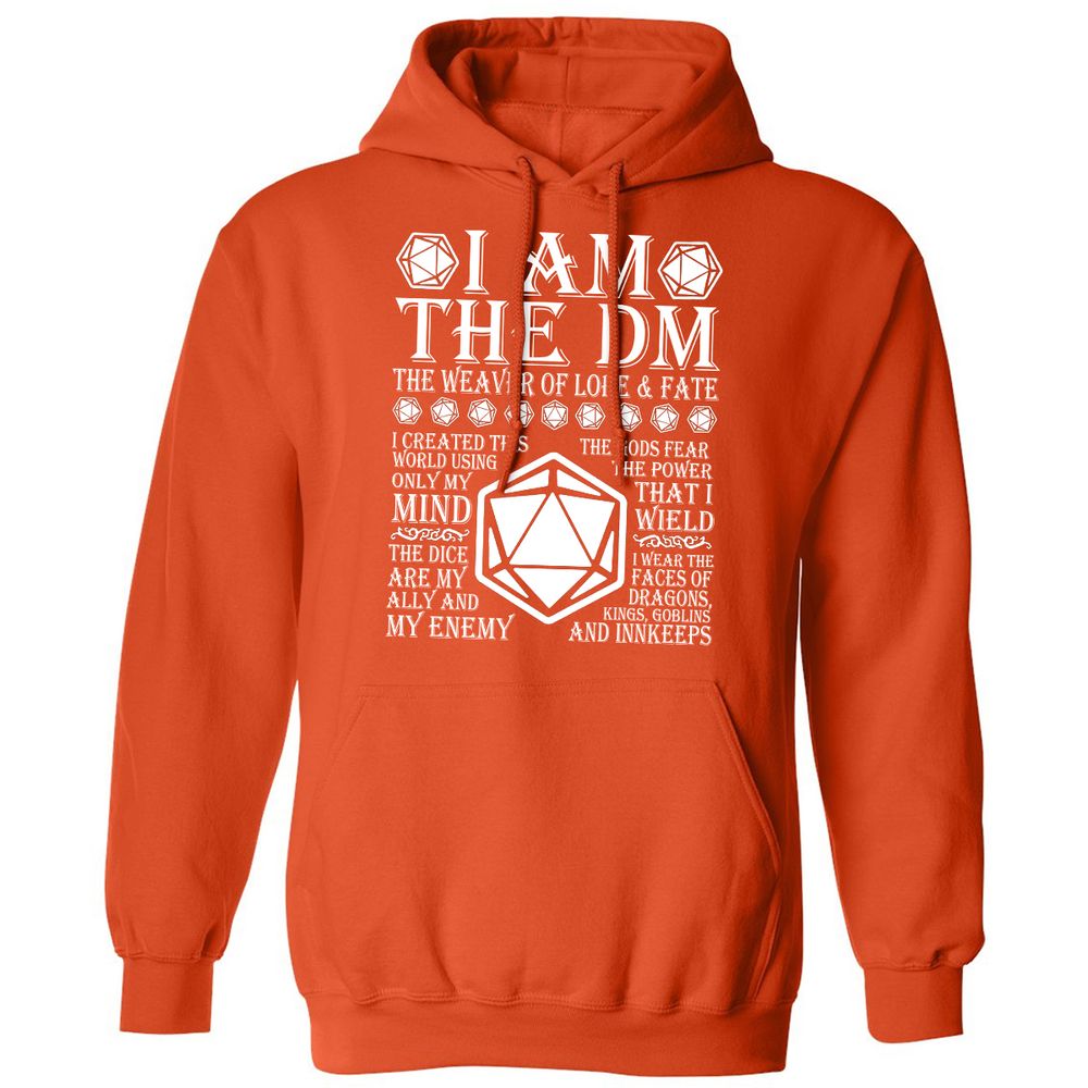 I Am The DM The Weaver Of Lore And Fate Classic Unisex Hoodie - Orange - 10