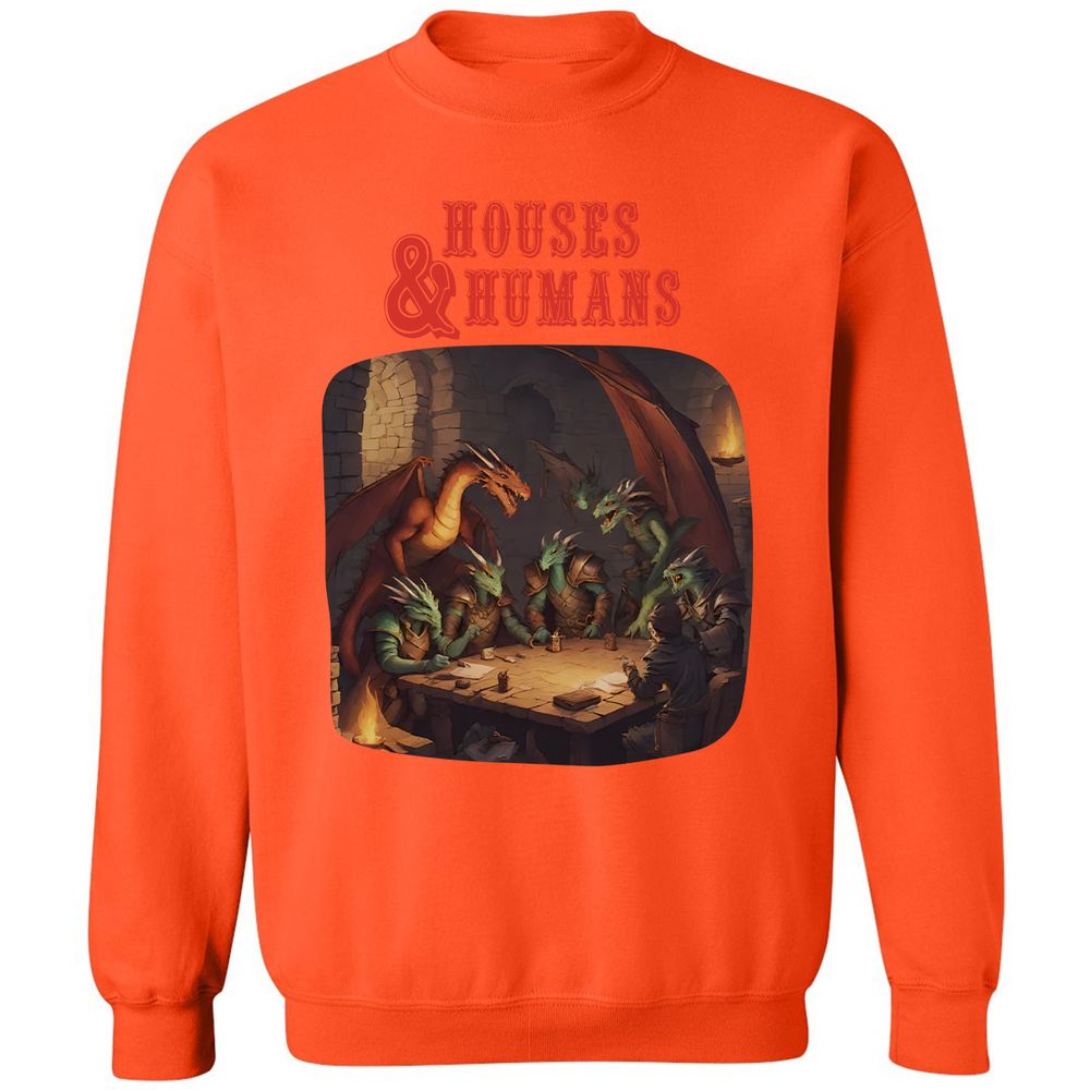 Houses And Humans Classic Unisex Sweatshirt - Orange - 10