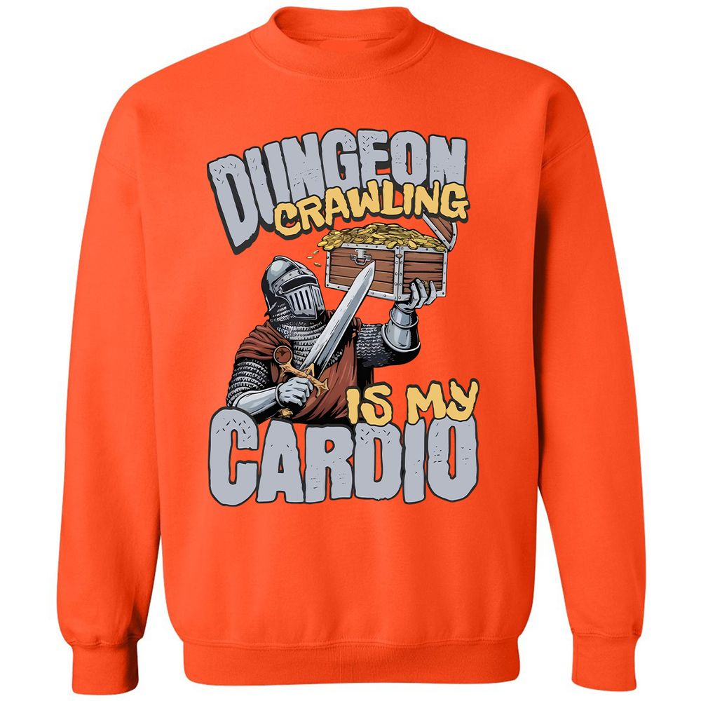 Dungeon Crawling Is My Cardio Classic Unisex Sweatshirt - Orange - 10