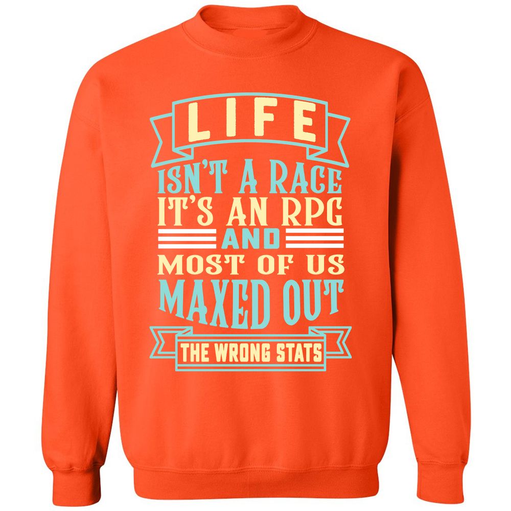 Life Is A RPG Classic Unisex Sweatshirt - Orange - 10