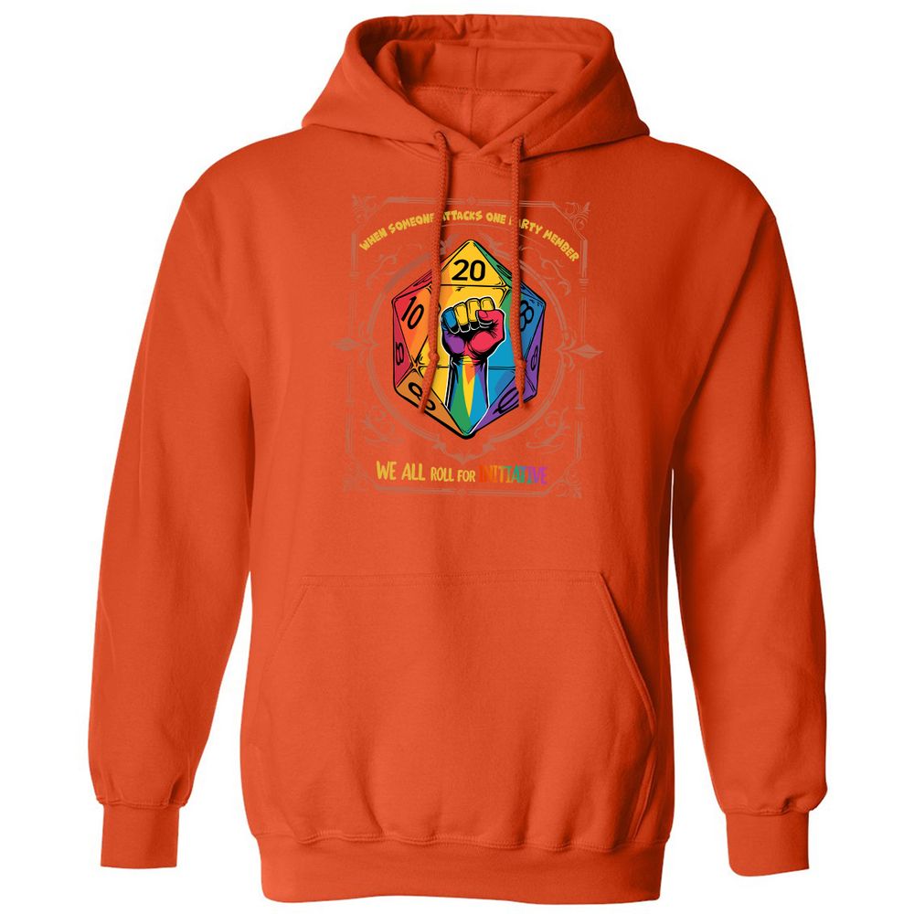 Roll For Initiative Classic Unisex Hoodie - Orange - 10