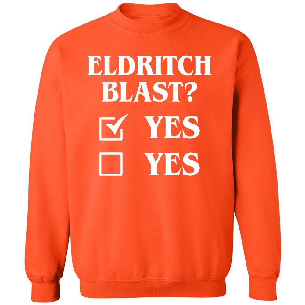 Eldritch Blast Yes Classic Unisex Sweatshirt - Orange - 10