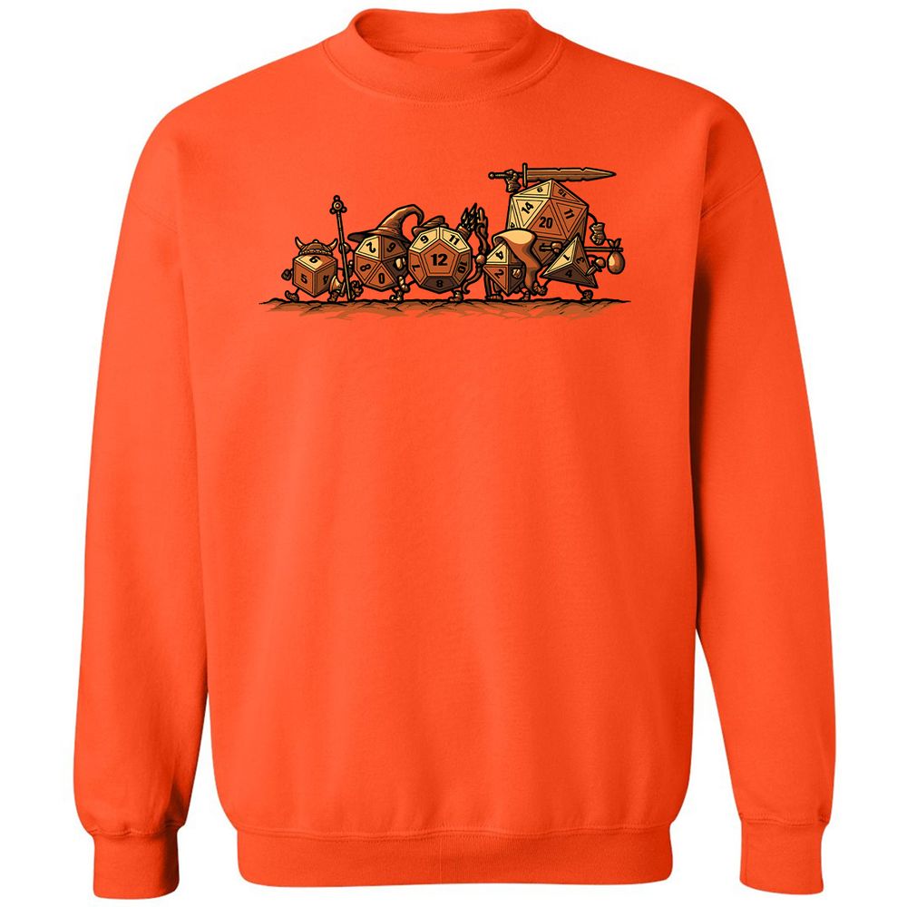 Fellowship Of The Dices Classic Unisex Sweatshirt - Orange - 10