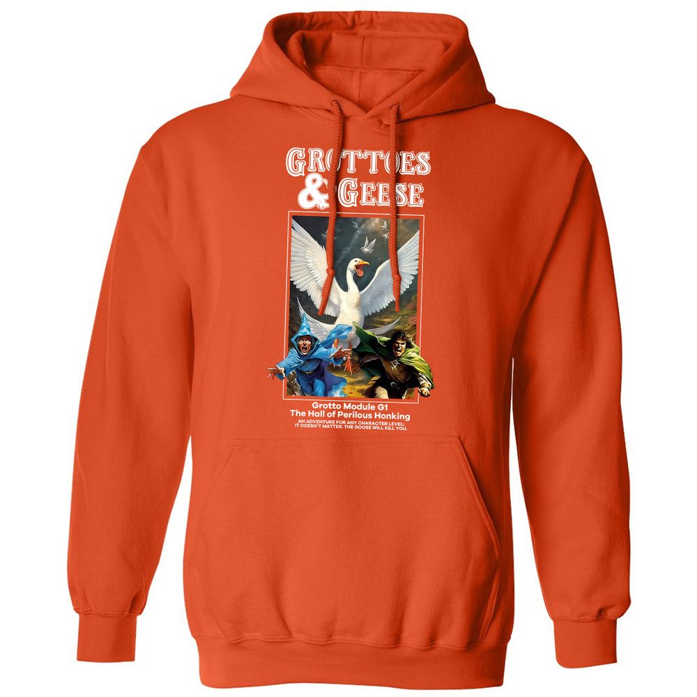 Grottoes & Geese Classic Unisex Hoodie - Orange - 10