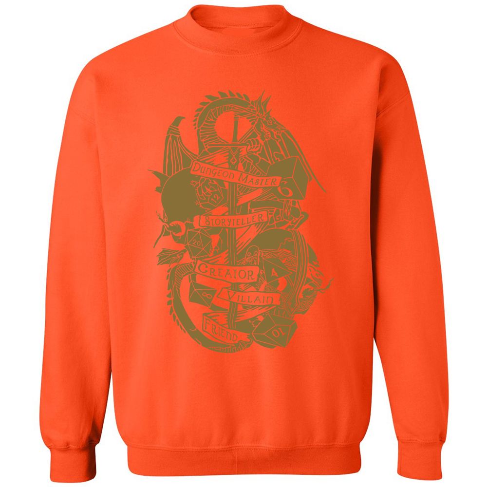 Dungeon Master Dragon Classic Unisex Sweatshirt - Orange - 10