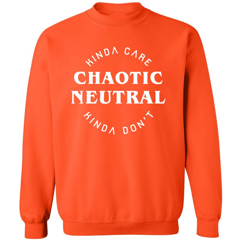 Chaotic Neutral Classic Unisex Sweatshirt - Orange - 10