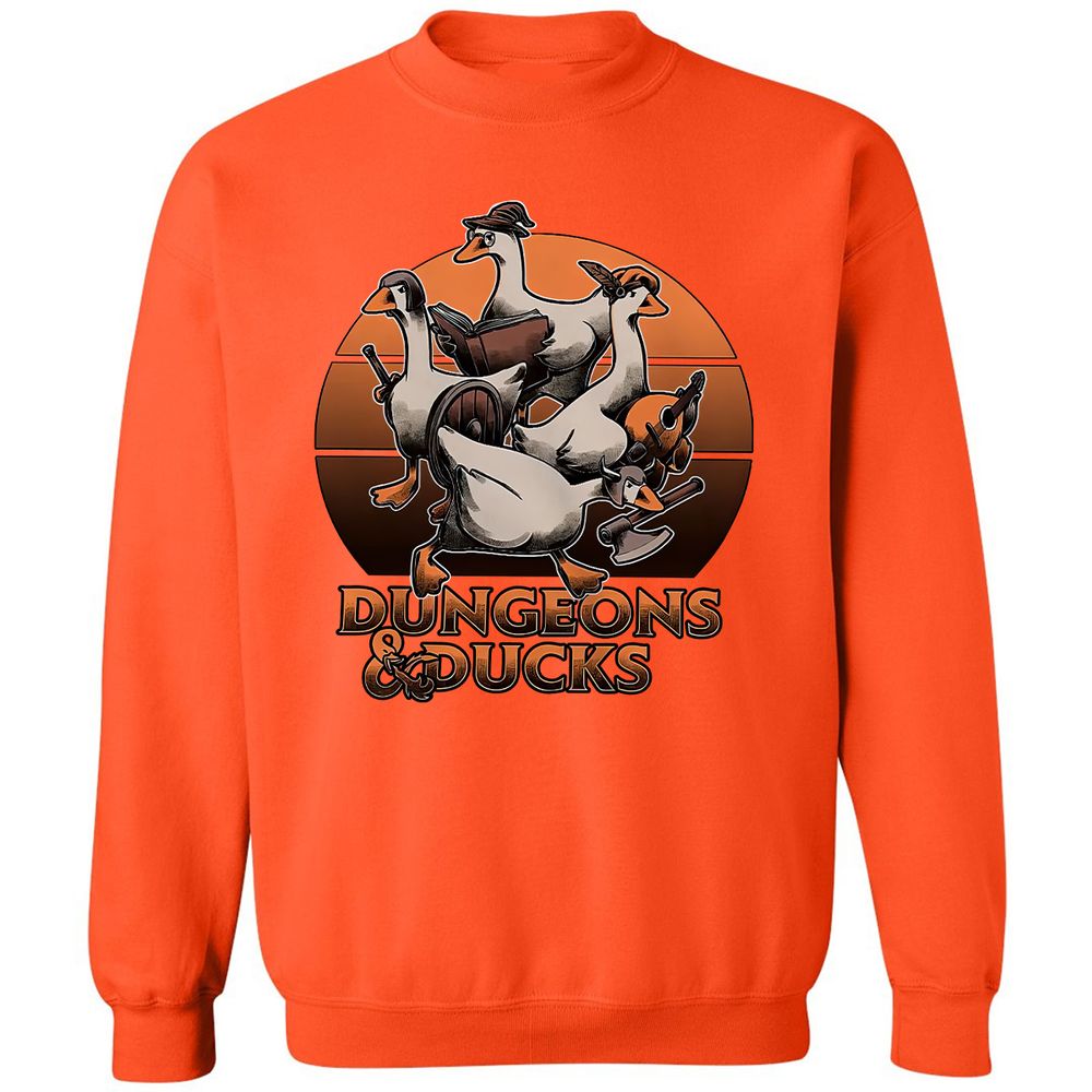 Dungeons And Ducks Classic Unisex Sweatshirt - Orange - 10