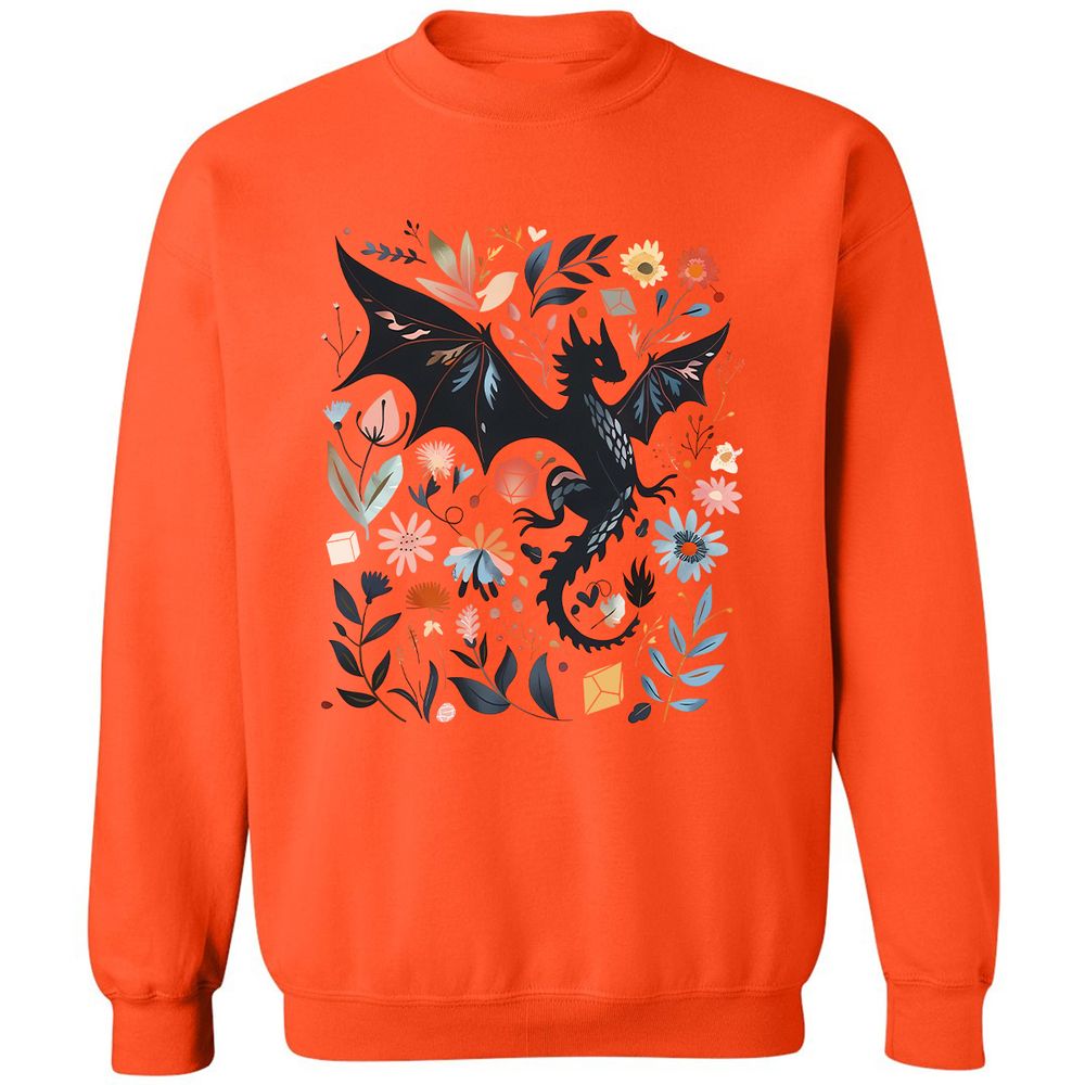 Floral DnD Dragon - Orange - 10
