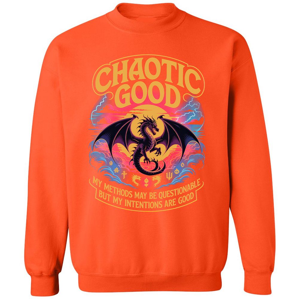 Chaotic Good Classic Unisex Sweatshirt - Orange - 10