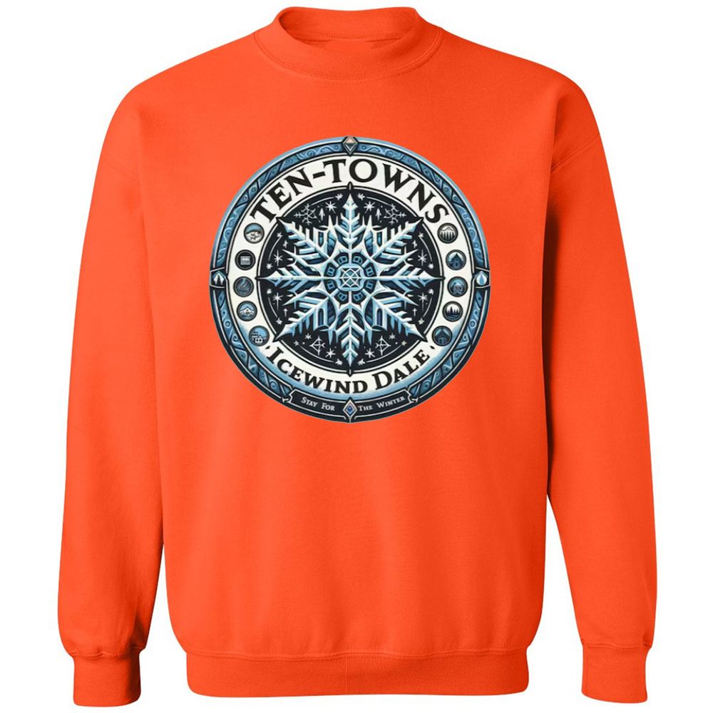 Ten-Towns Icewind Dale Classic Unisex Sweatshirt - Orange - 10