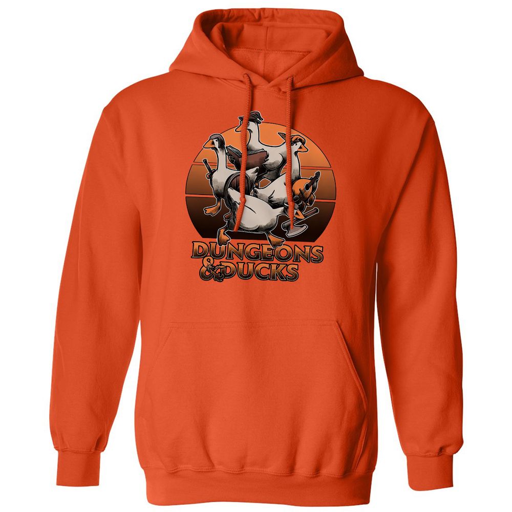 Dungeons And Ducks Classic Unisex Hoodie - Orange - 10
