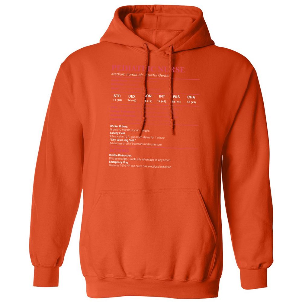 Pediatric Nurse Classic Unisex Hoodie - Orange - 10