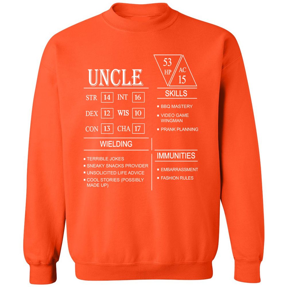 Uncle Stats Classic Unisex Sweatshirt - Orange - 10
