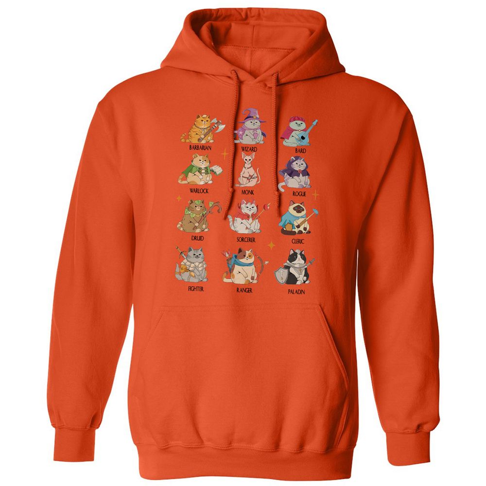 Dungeons And Cats Classic Unisex Hoodie - Orange - 10