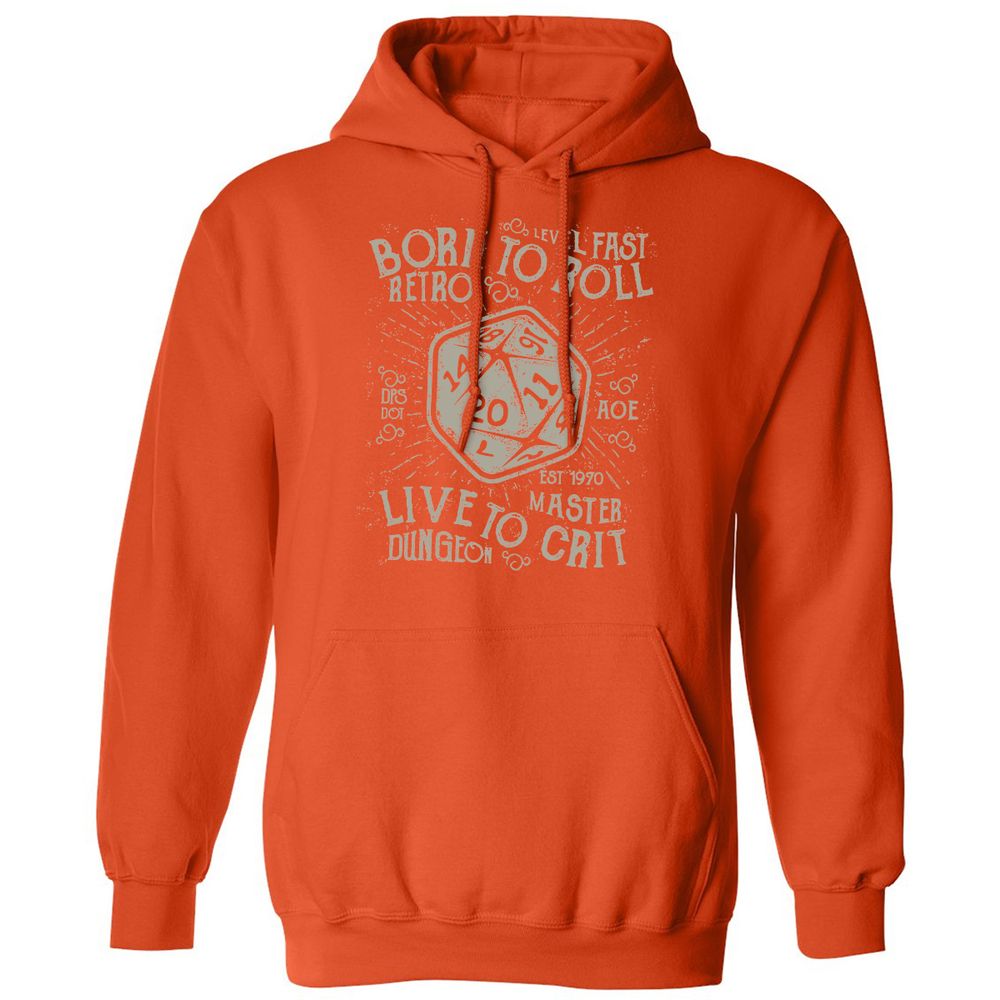 Born To Roll Live To Crit Classic Unisex Hoodie - Orange - 10
