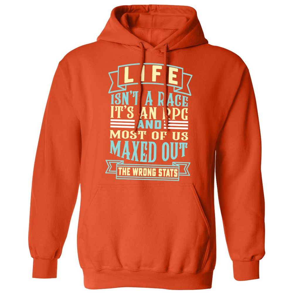Life Is A RPG Classic Unisex Hoodie - Orange - 10