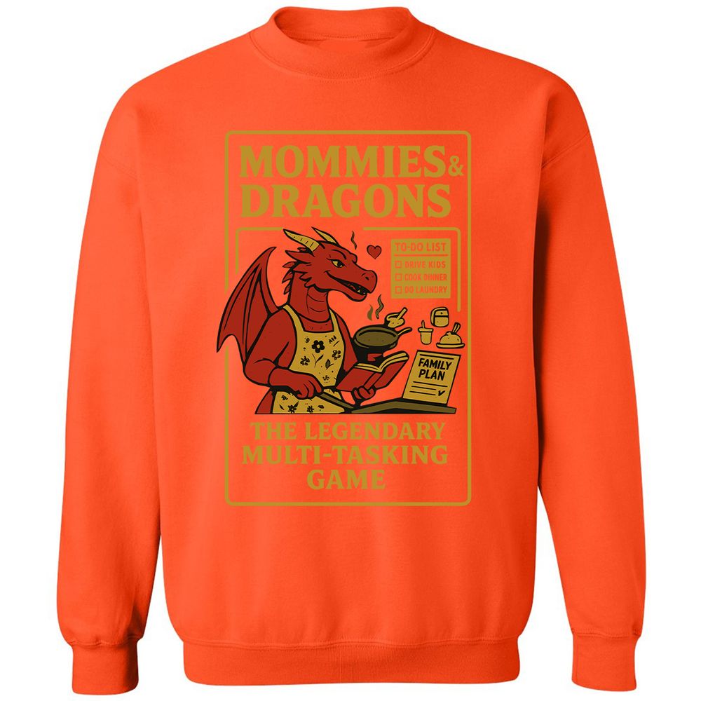 Mommies & Dragons Classic Unisex Sweatshirt - Orange - 10
