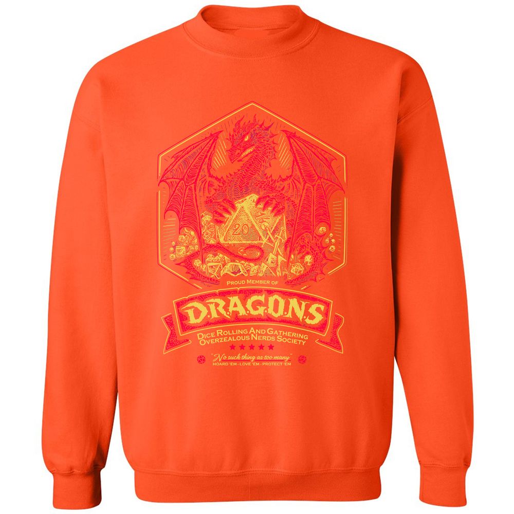 Fantasy Dragon With Dice - Orange - 10