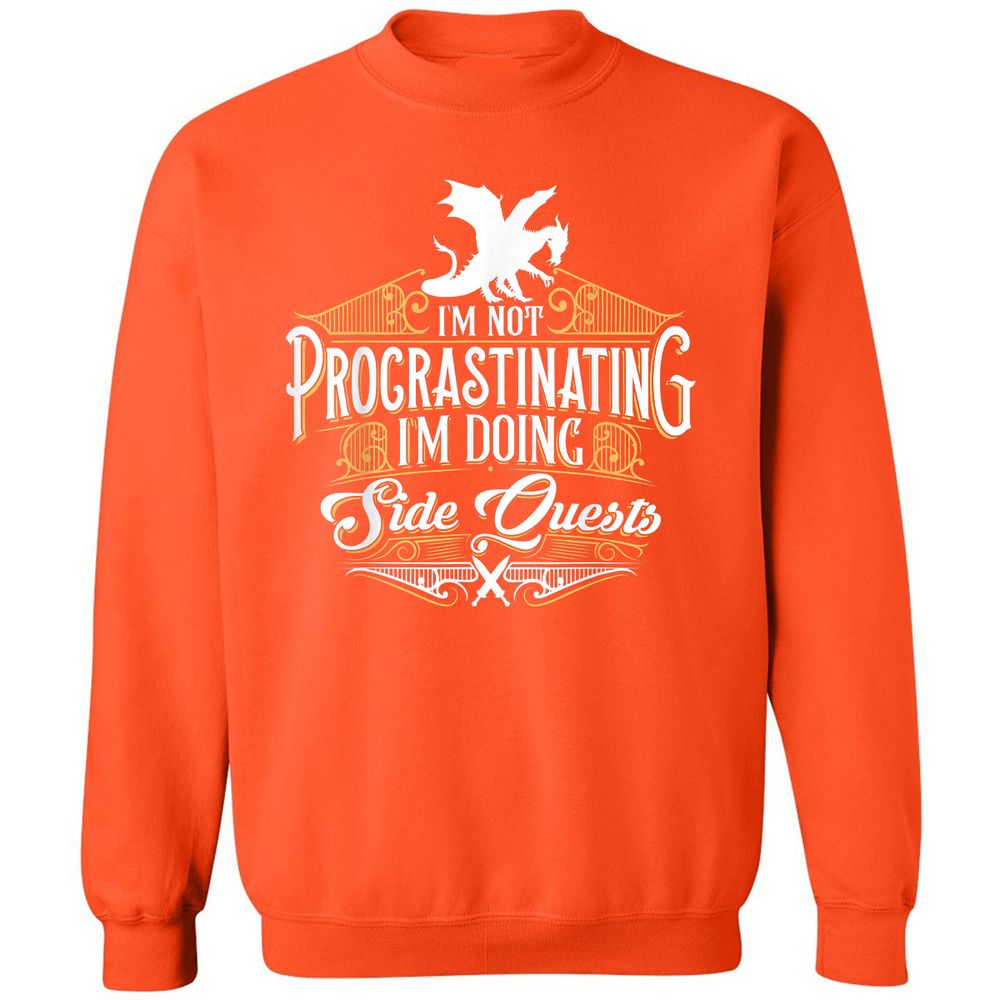 I'm Doing Side Quests Classic Unisex Sweatshirt - Orange - 10