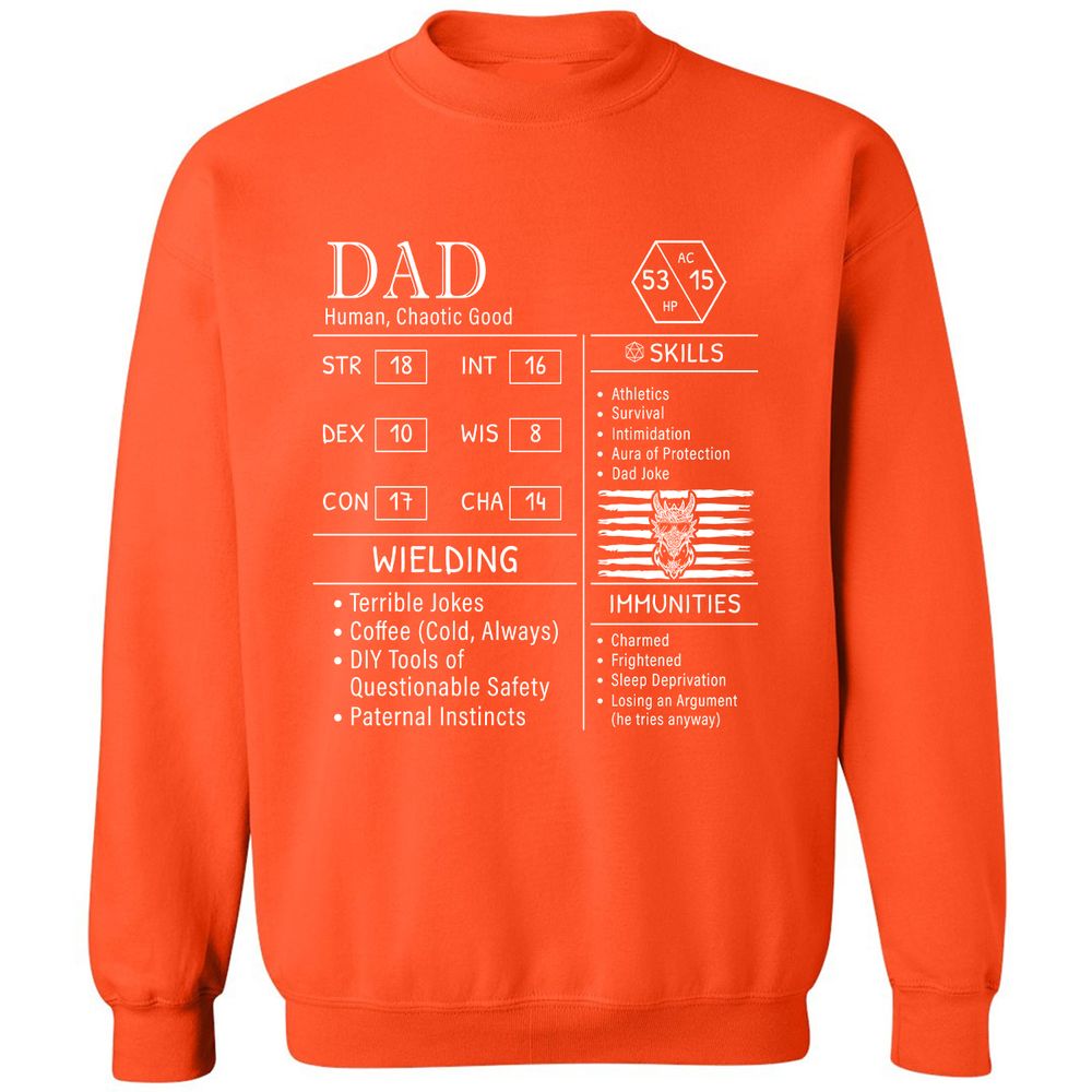 Dad Stats New - Orange - 10