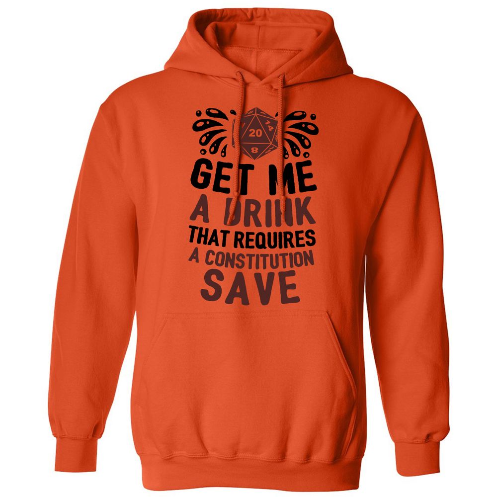 Get Me A Drink Classic Unisex Hoodie - Orange - 10