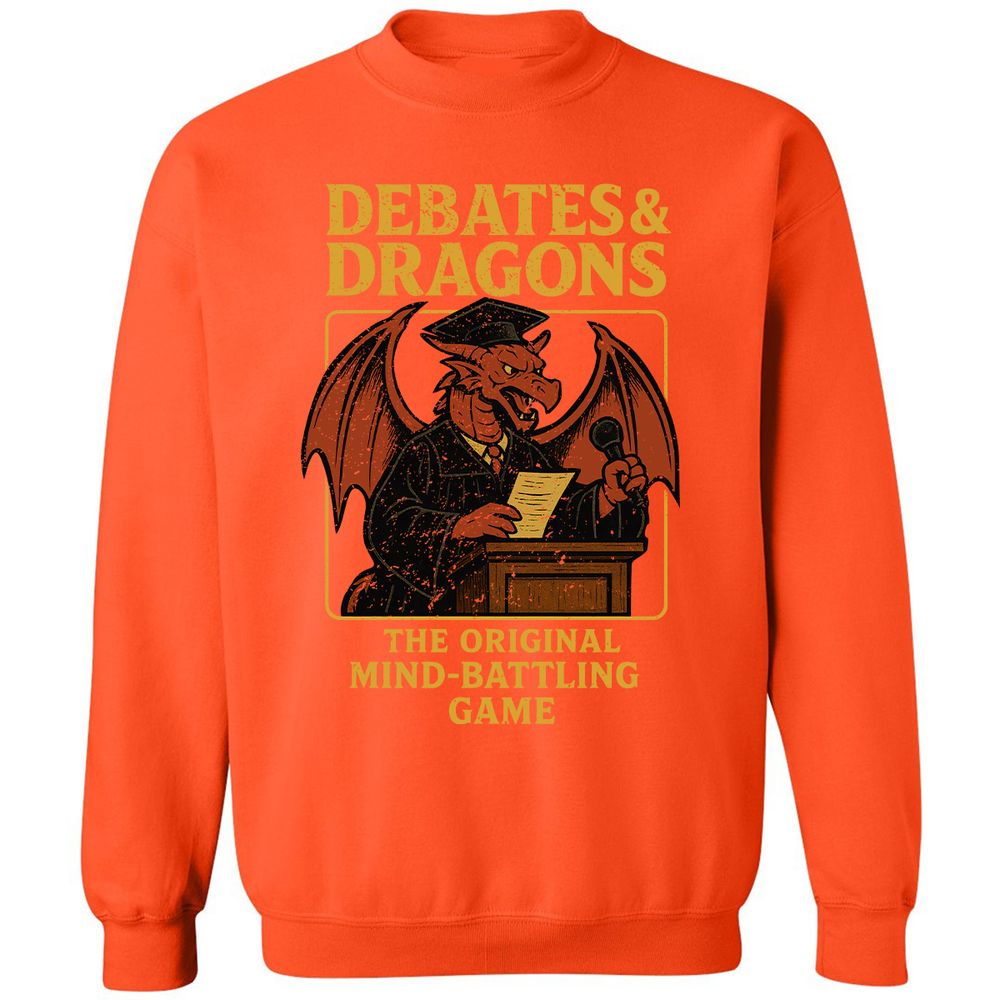 Debates & Dragons Classic Unisex Sweatshirt - Orange - 10