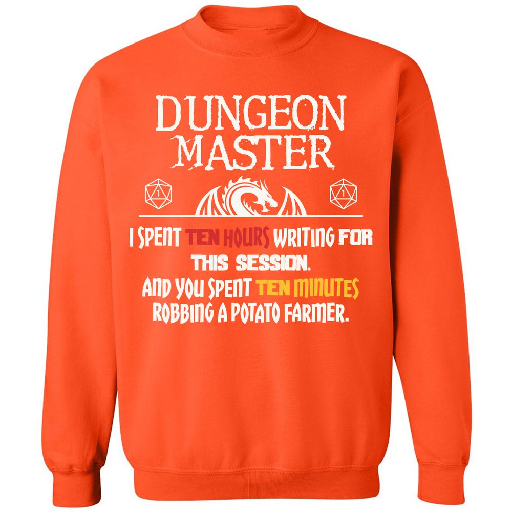 Dungeon Master Chaos Meme Classic Unisex Sweatshirt - Orange - 10