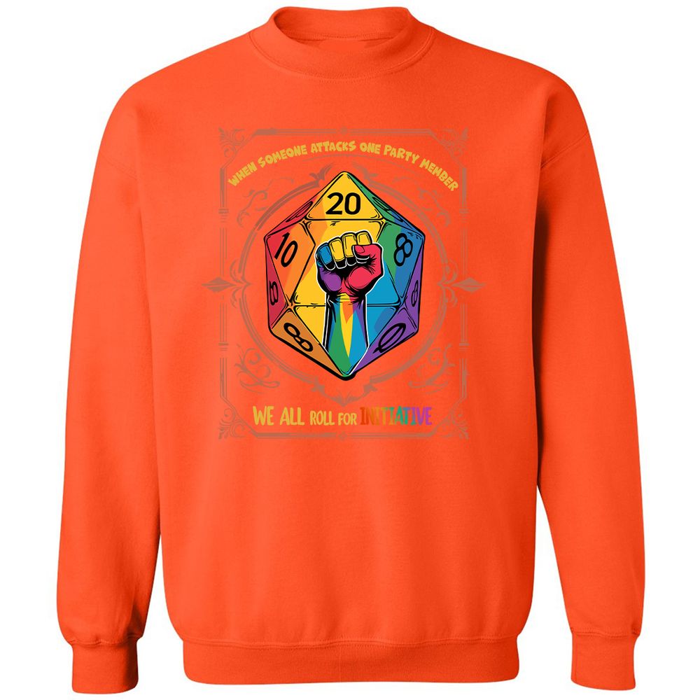Roll For Initiative Classic Unisex Sweatshirt - Orange - 10