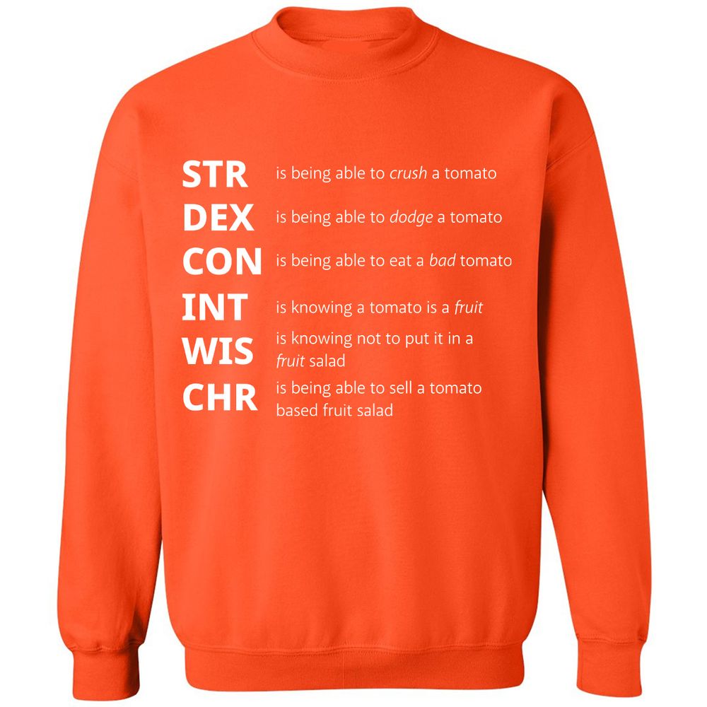 Tomato Stats – RPG Meme Edition - Orange - 10