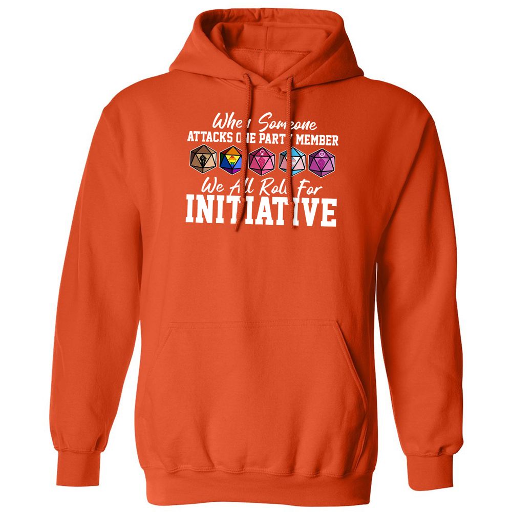 LGBT Roll For Initiative Classic Unisex Hoodie - Orange - 10