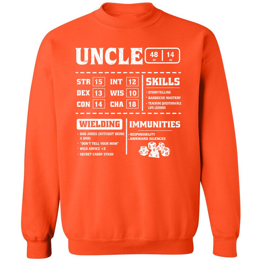 Uncle Stats Classic Unisex Sweatshirt - Orange - 10