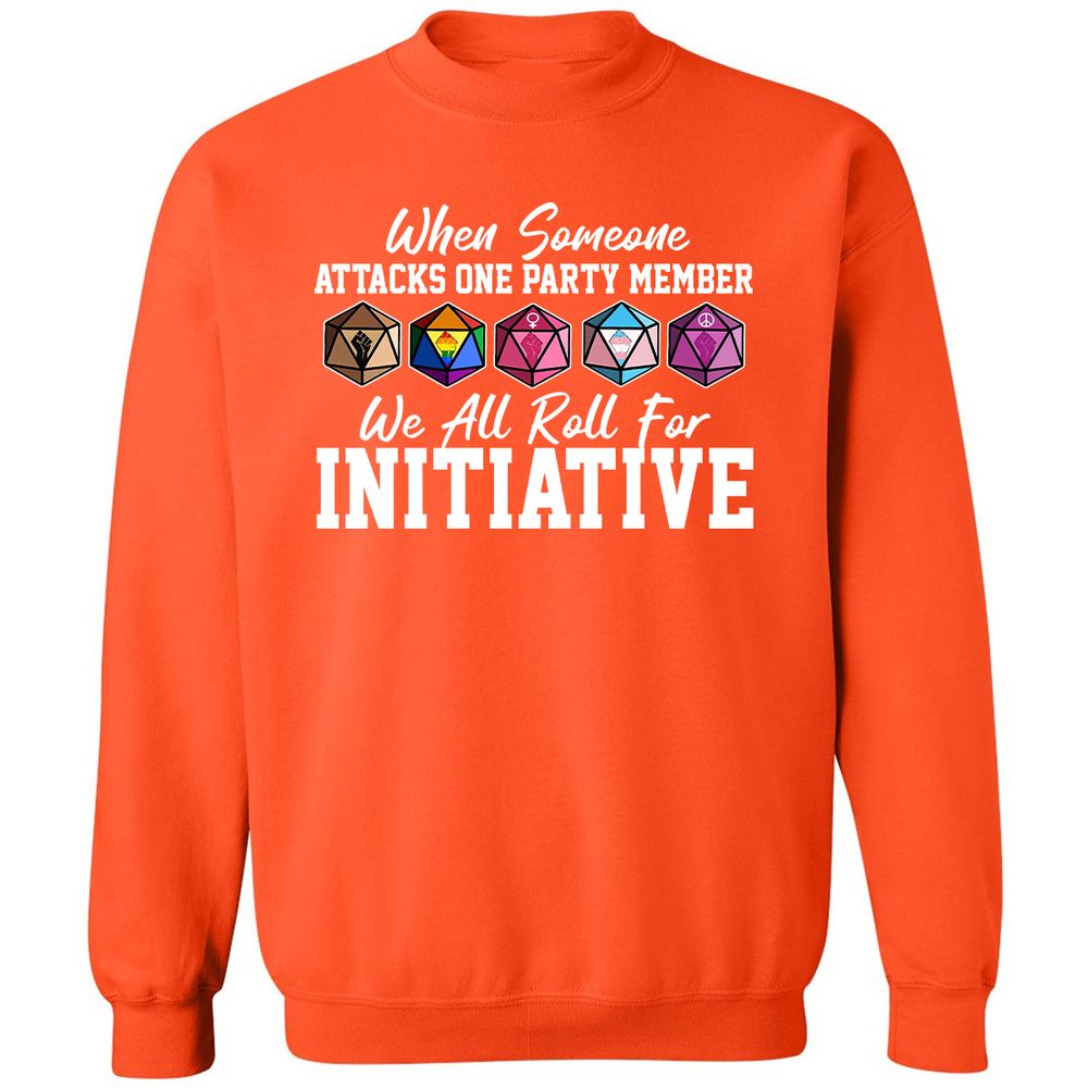 LGBT Roll For Initiative Classic Unisex Sweatshirt - Orange - 10