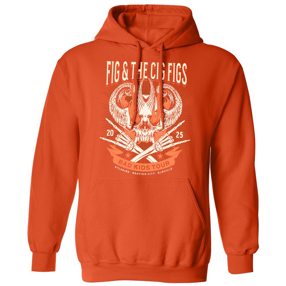 Fig and the Cig Figs, Dimension 20 Classic Unisex Hoodie - Orange - 10