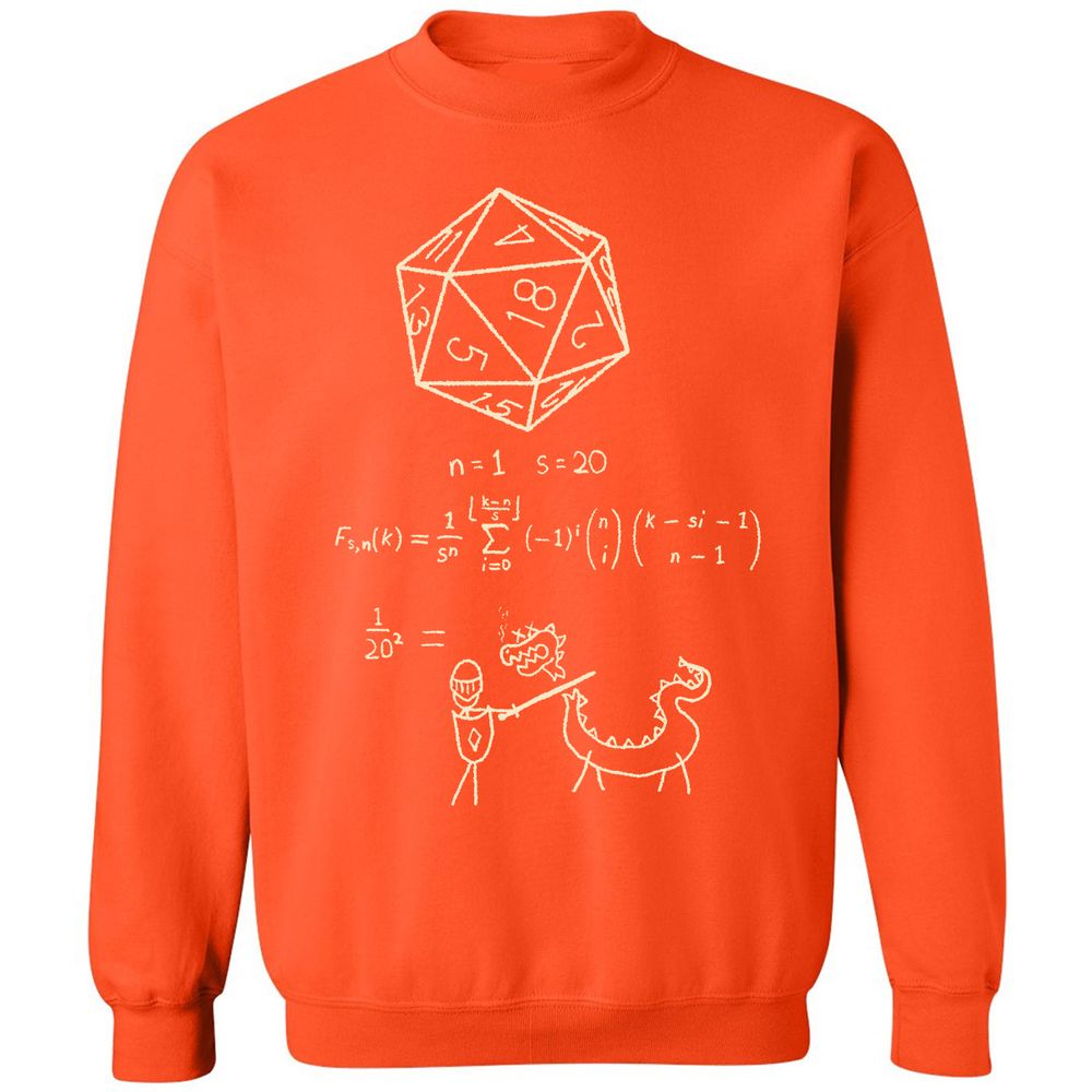 Science Of20 Sided Dice Classic Unisex Sweatshirt - Orange - 10