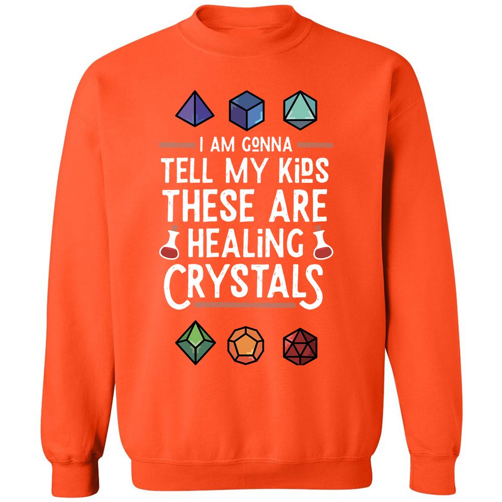 Healing Crystals Classic Unisex Sweatshirt - Orange - 10