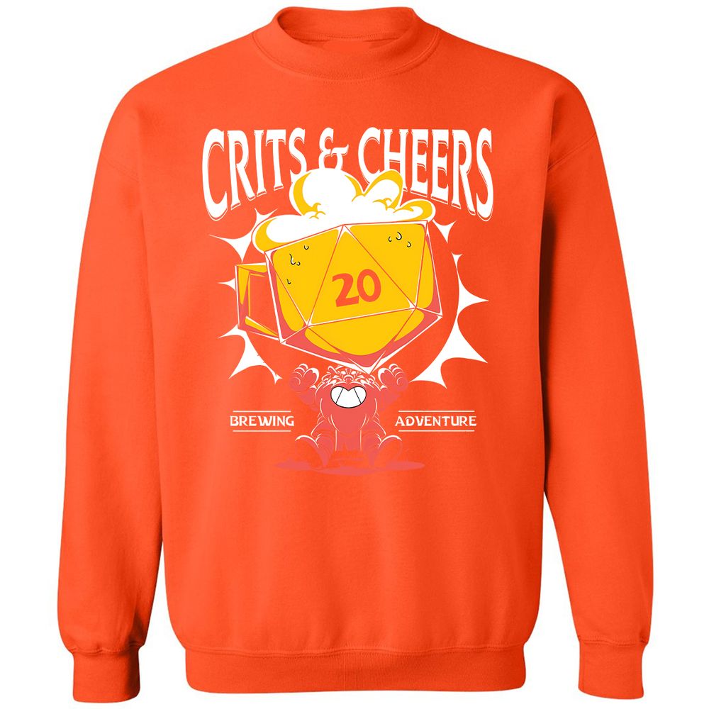 Crits & Cheers Classic Unisex Sweatshirt - Orange - 10