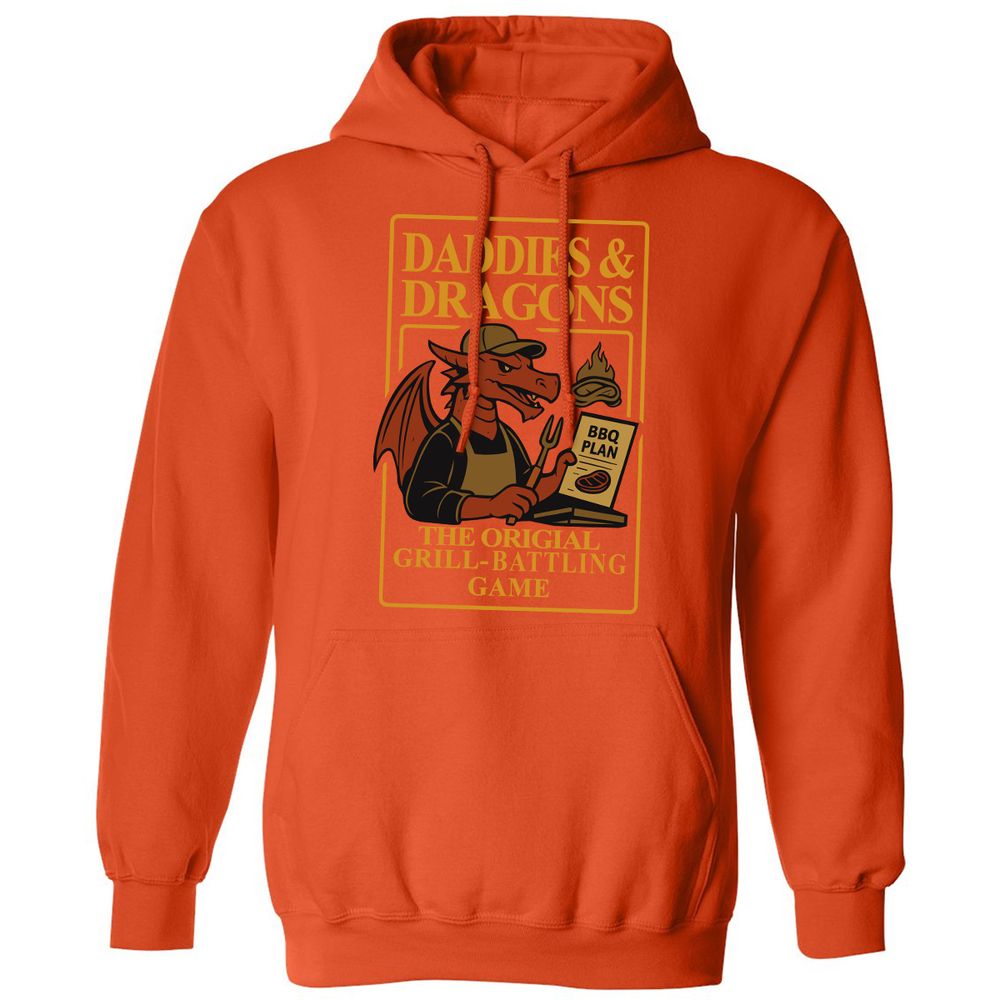 Daddies & Dragons Classic Unisex Hoodie - Orange - 10