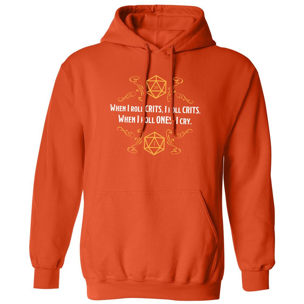 When I Roll Crits Classic Unisex Hoodie - Orange - 10