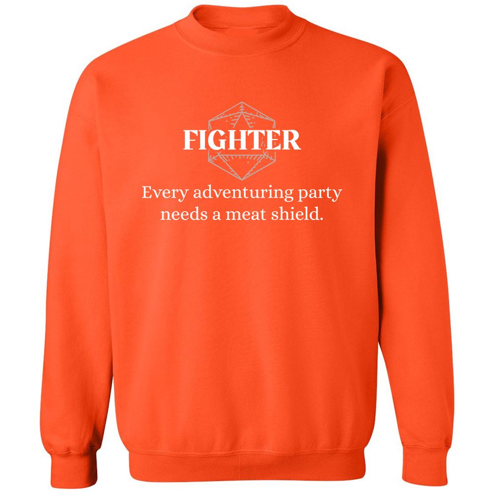 Fighter – Every Party Needs A Meat Shield Classic Unisex Sweatshirt - Orange - 10