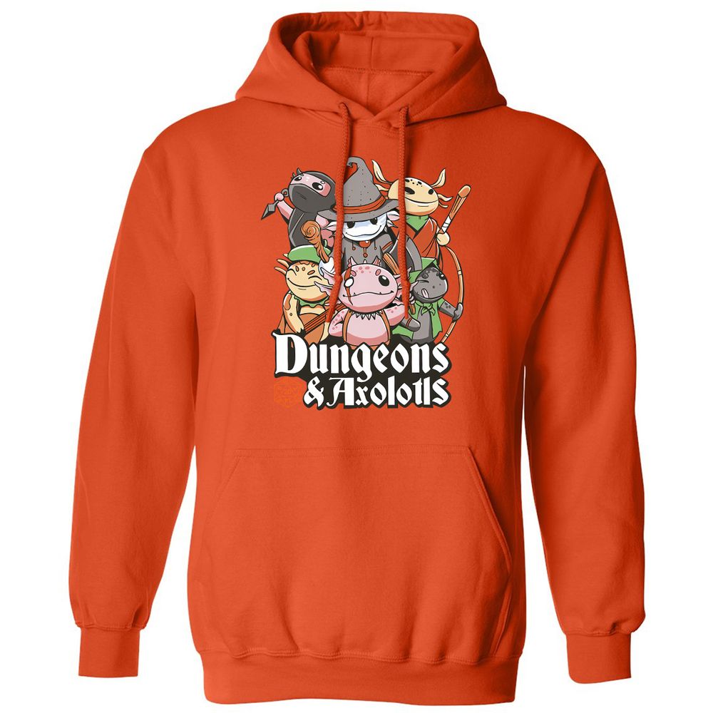Dungeons And Axolotls Classic Unisex Hoodie - Orange - 10