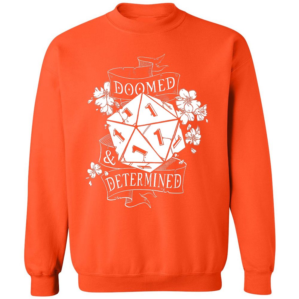 Doomed Determined Classic Unisex Sweatshirt - Orange - 10