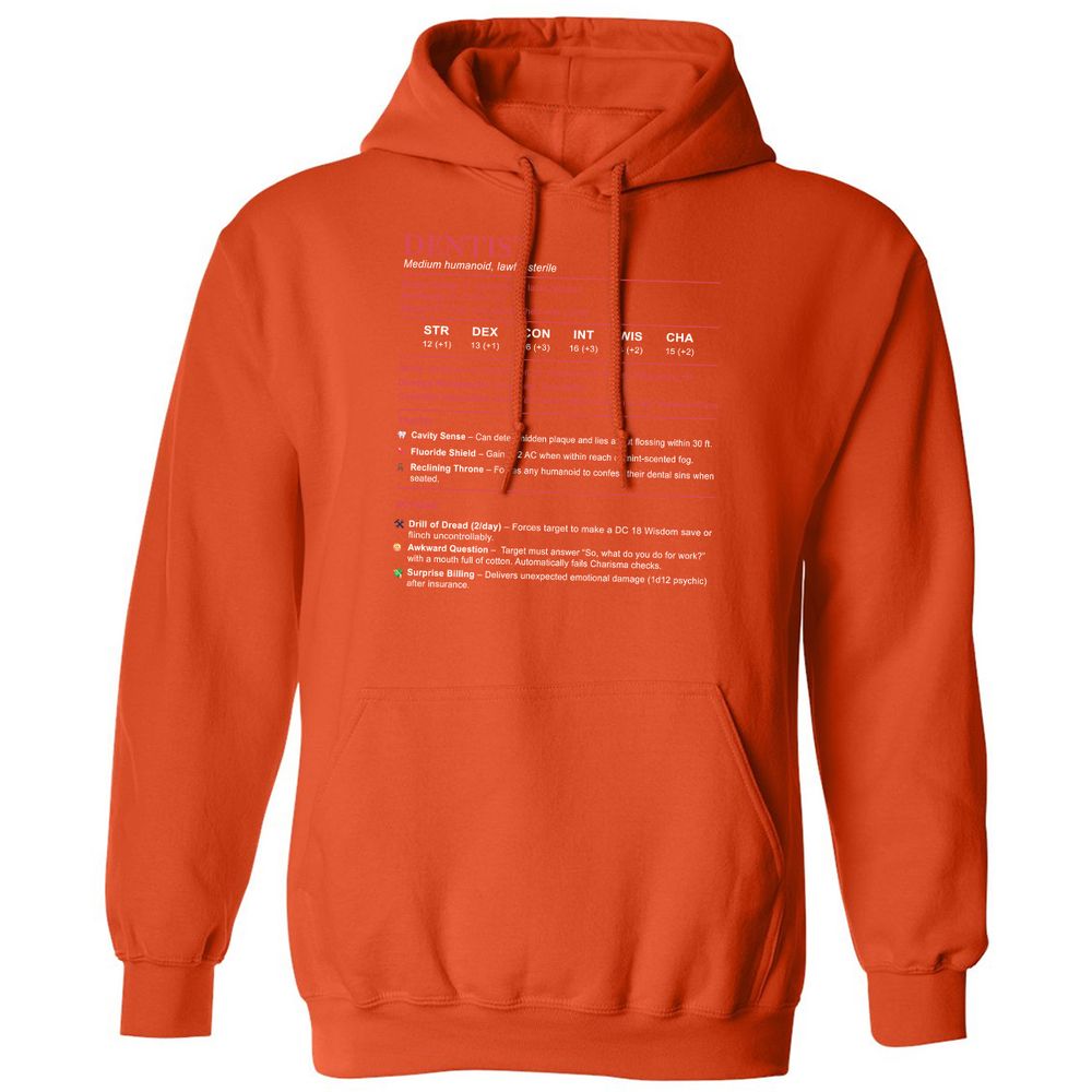 Dentist Stats Classic Unisex Hoodie - Orange - 10