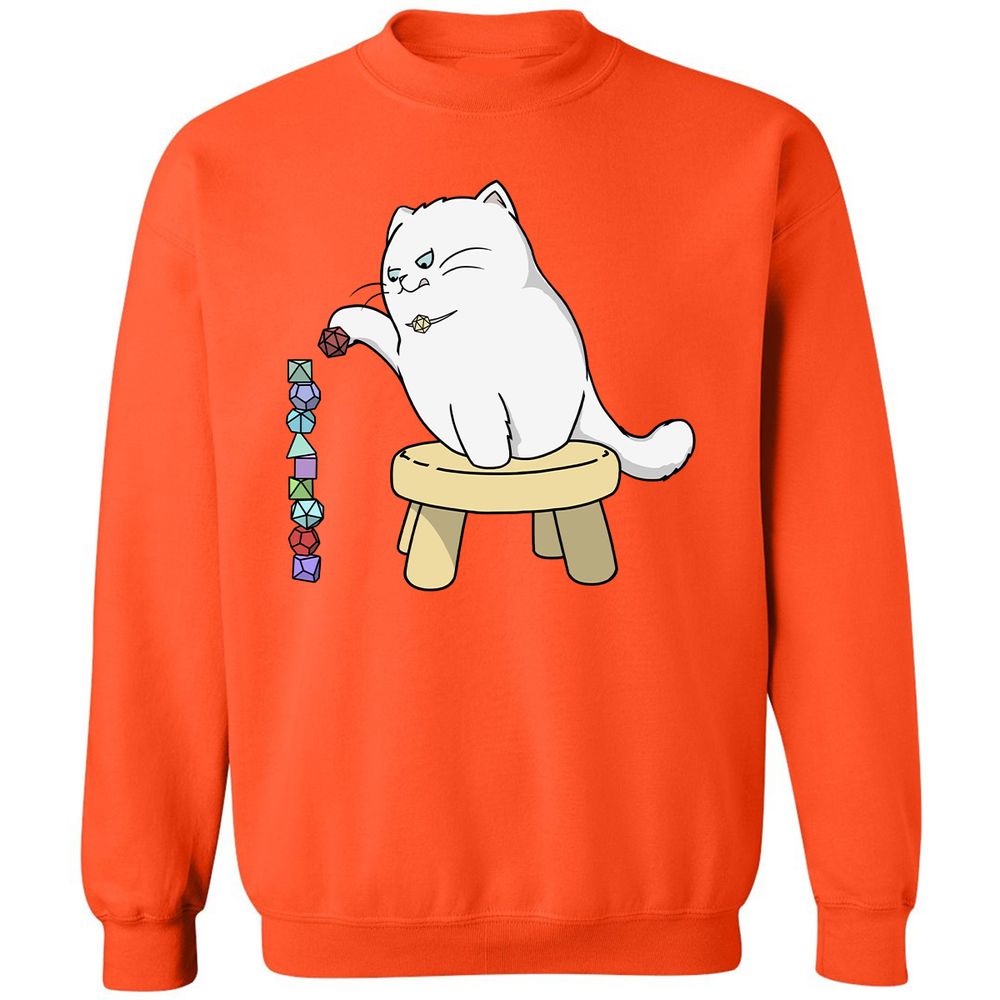 Cat Stacking Dice Classic Unisex Sweatshirt - Orange - 10