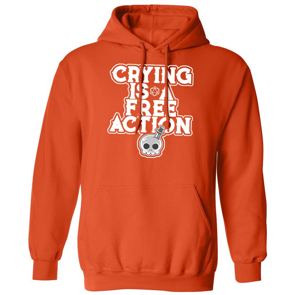 Crying Is A Free Action Classic Unisex Hoodie - Orange - 10