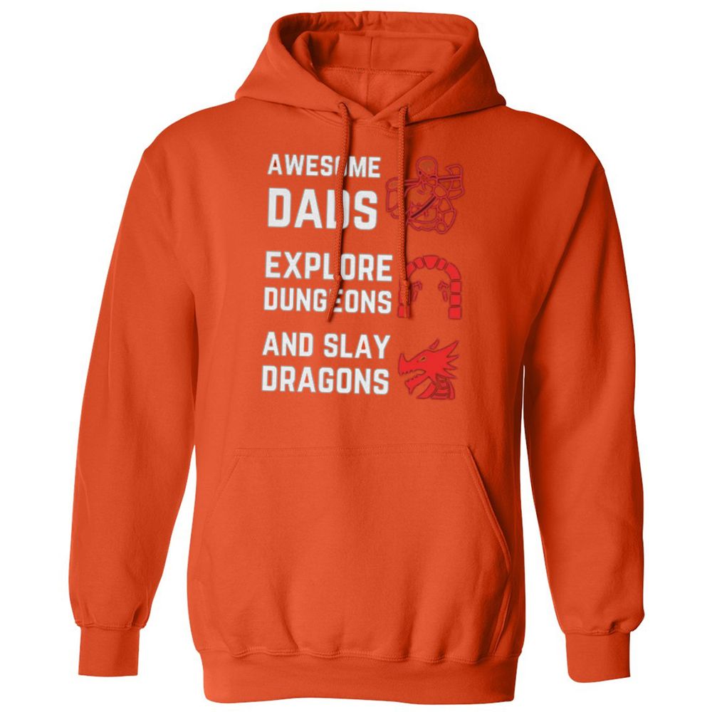 Awesome Dad Fathers Day Classic Unisex Hoodie - Orange - 10