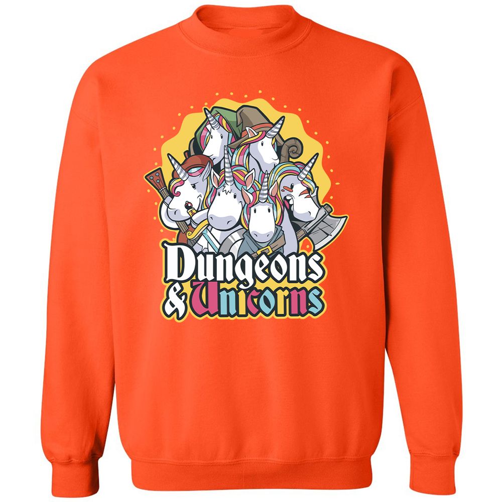 Dungeons And Unicorns Classic Unisex Sweatshirt - Orange - 10