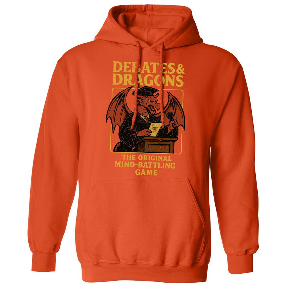 Debates & Dragons Classic Unisex Hoodie - Orange - 10