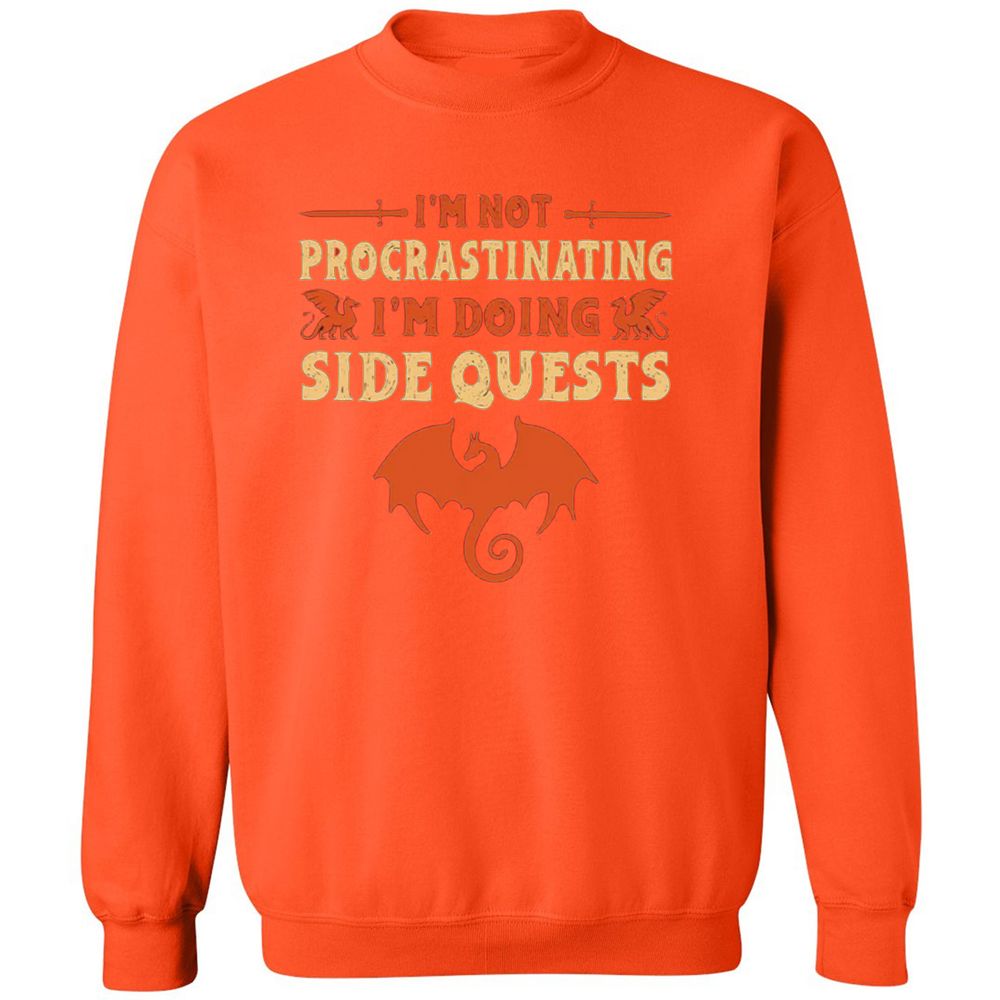 I'm Doing Side Quests Classic Unisex Sweatshirt - Orange - 10